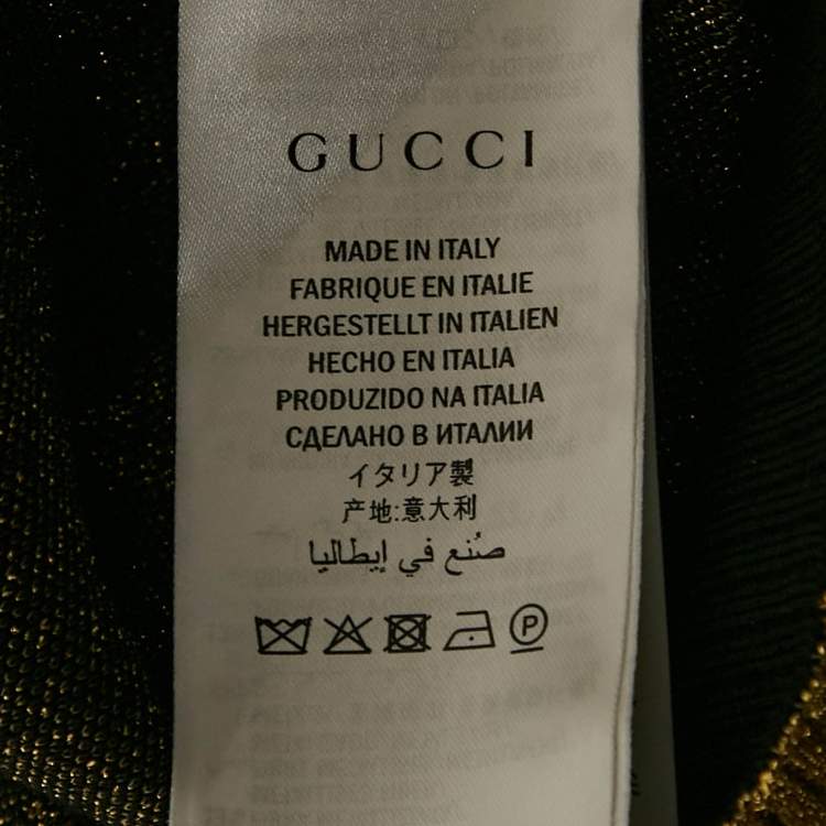 Pre Owned Gucci Black GG Lamé Wool Knit Sweatshirt S