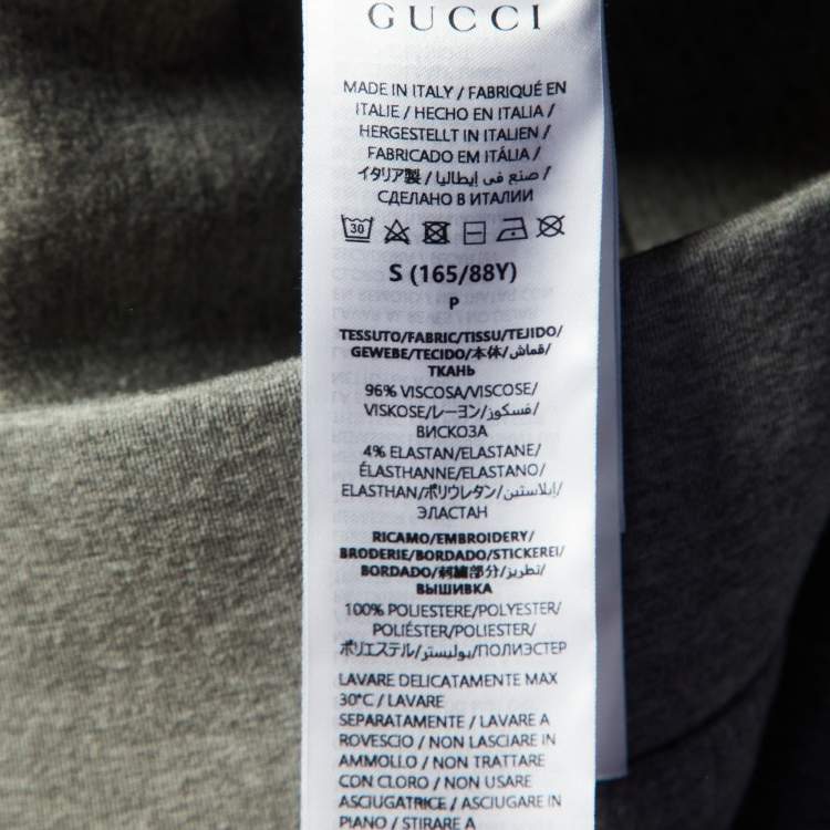 Pre Owned Gucci Grey Viscose Jersey Sweatshirt Hoodie S