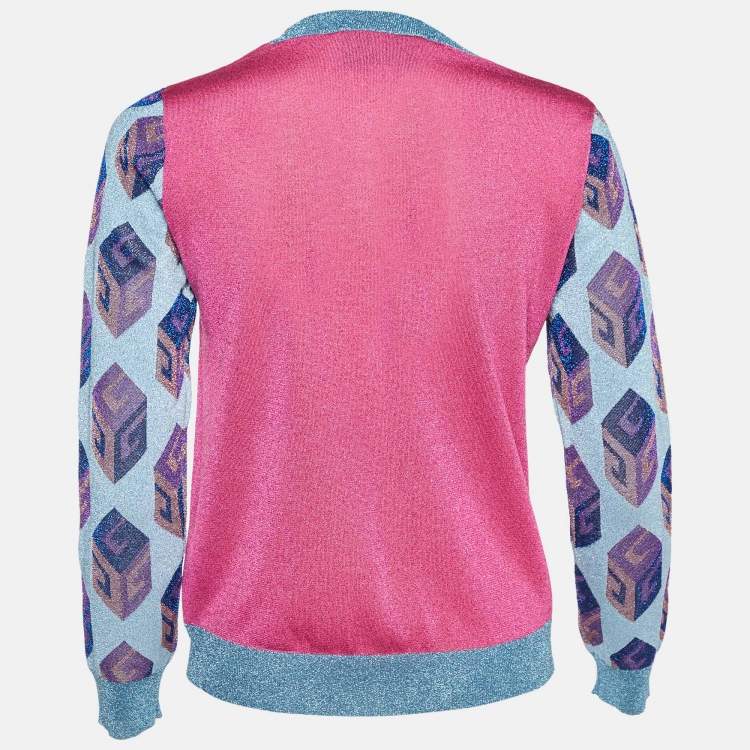 Pre Owned Gucci Multicolor Tiger Heat Lurex Knit Crew Neck Jumper M