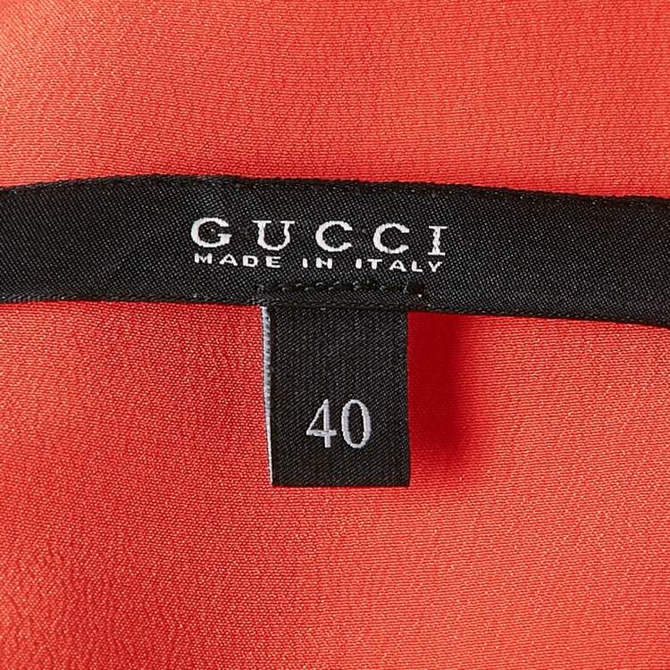Pre Owned Gucci Red/Purple Silk Layered Sleeveless Mini Dress S