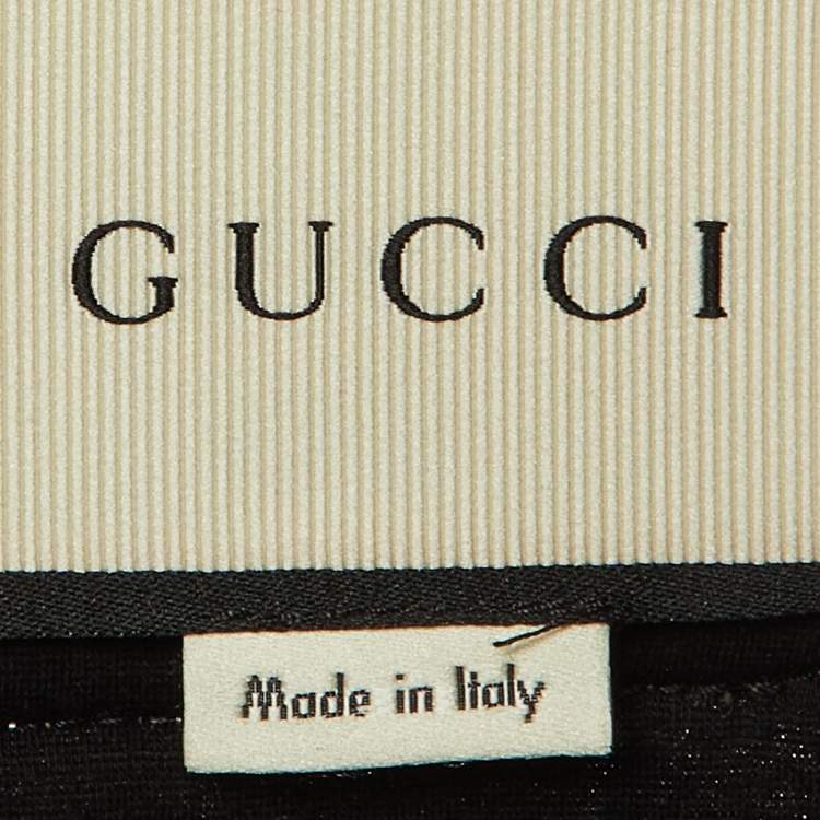 Pre Owned Gucci White Lace Lurex Web Trim Jacket S