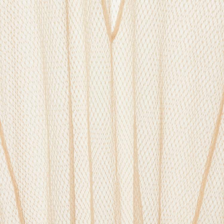 Pre Owned Gucci Light Pink Tulle Sheer Top S