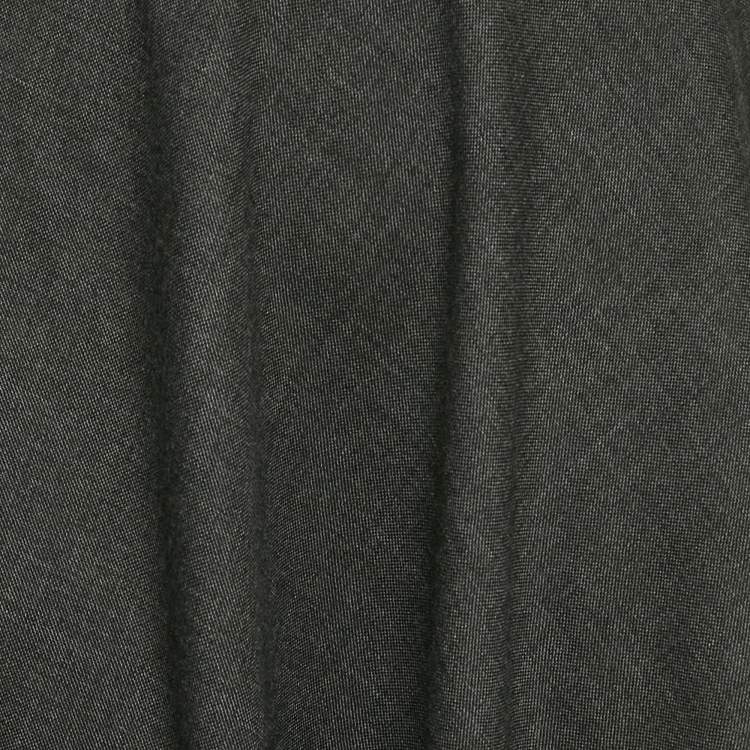 Pre Owned Gucci Dark Grey Wool Zari 2 Midi Skirt M