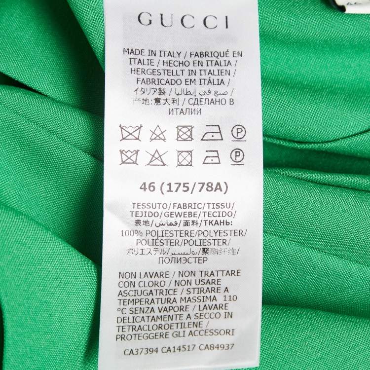Pre Owned Gucci Green Crepe Pleated Short Skirt M