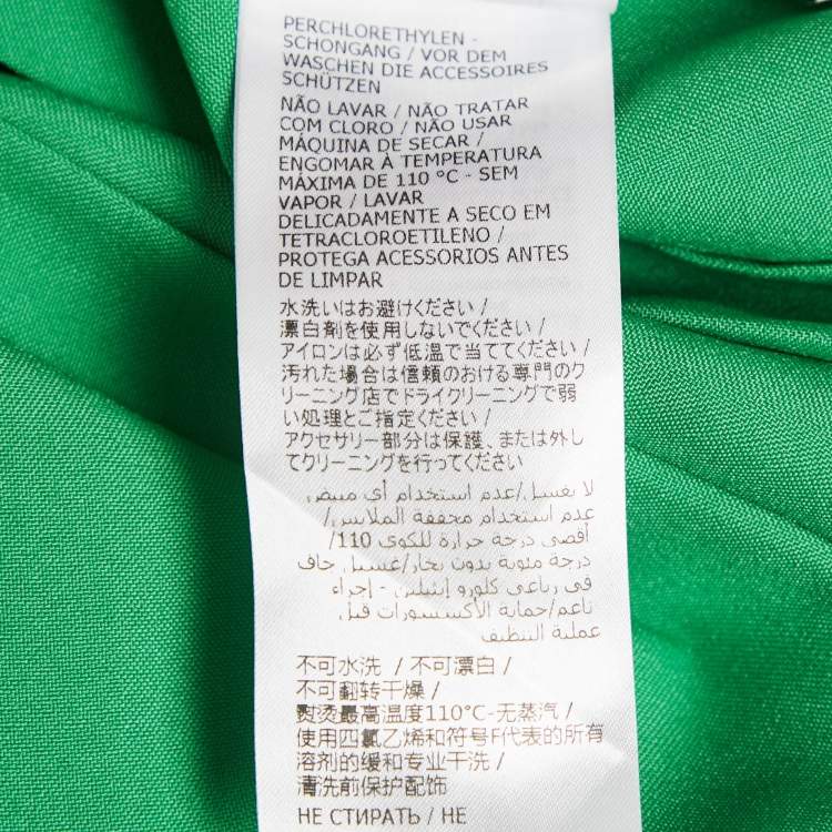 Pre Owned Gucci Green Crepe Pleated Short Skirt M