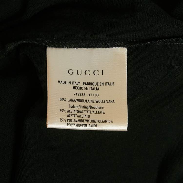 Pre Owned Gucci Black Wool Knit Sleeveless Short Dress L