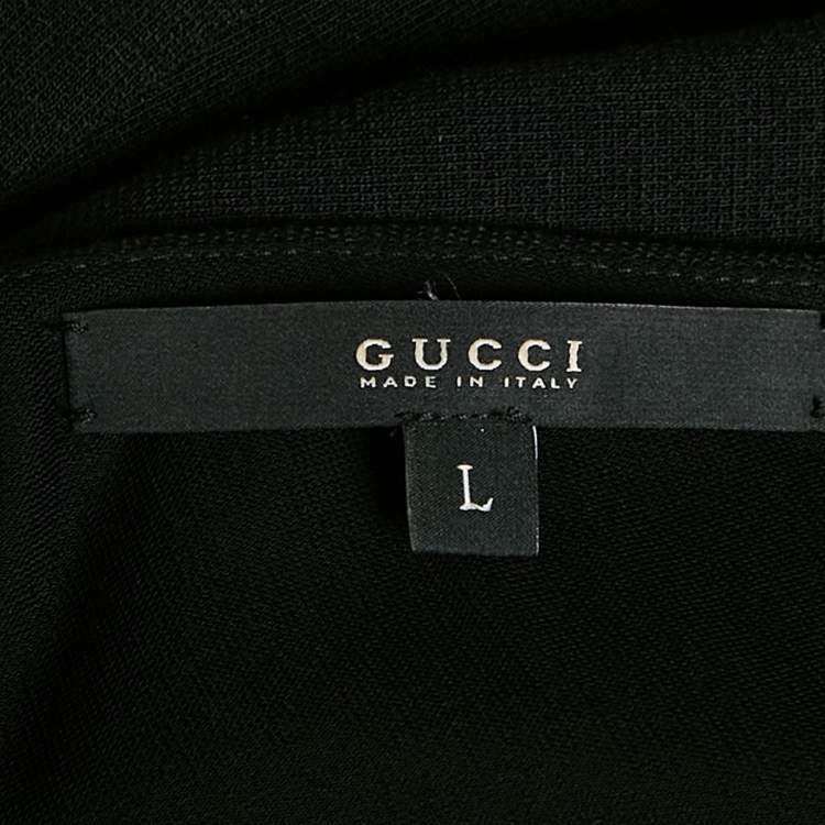Pre Owned Gucci Black Wool Knit Sleeveless Short Dress L