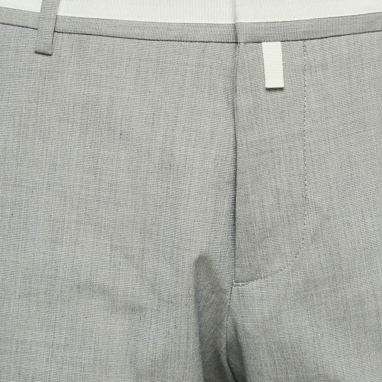 Pre Owned Gucci Grey Cotton Blend Formal Trousers XL