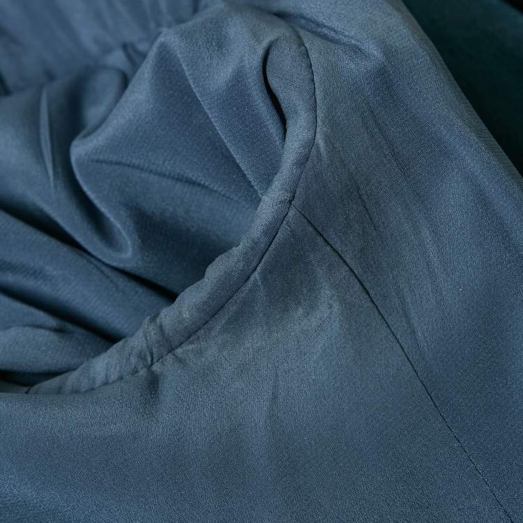 Pre Owned Gucci Blue Crepe Single Breasted Blazer M