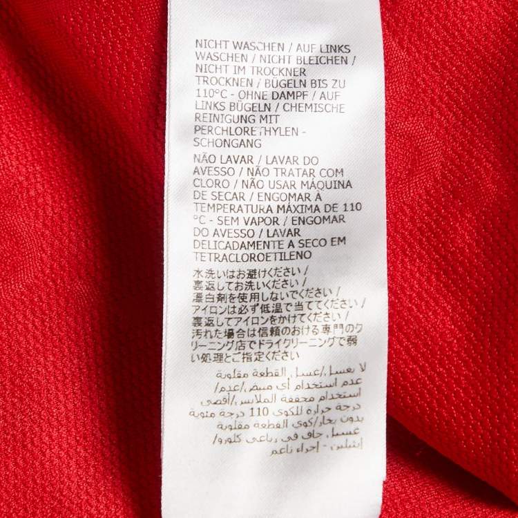 Pre Owned Gucci Red GG Monogram Jersey Mini Dress XS