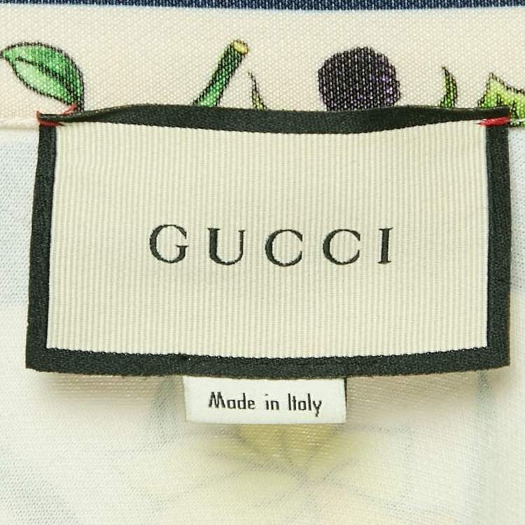 Pre Owned Gucci Brown/Green Floral and GG Print Jersey Zip-Up Track Jacket XXS