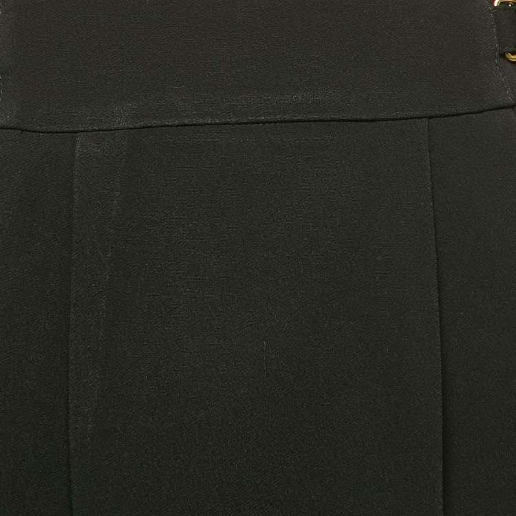 Pre Owned Gucci Black Crepe Mini Skirt S
