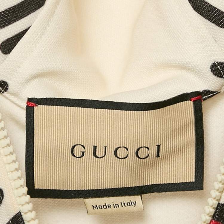 Pre Owned Gucci Cream G Interlocking Jersey Hoodie Dress S