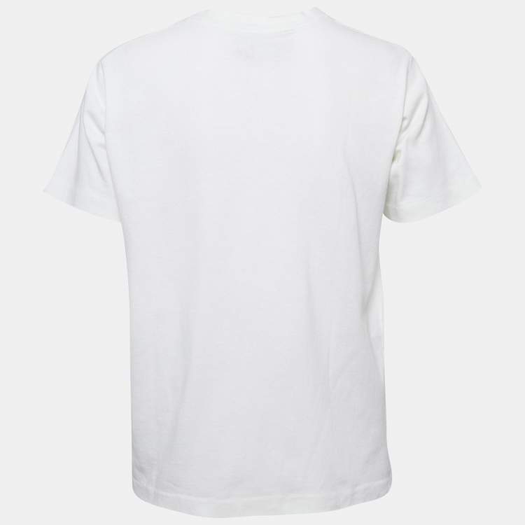 Pre Owned Gucci White Mad Cookies Print Cotton Crew Neck T-Shirt XS