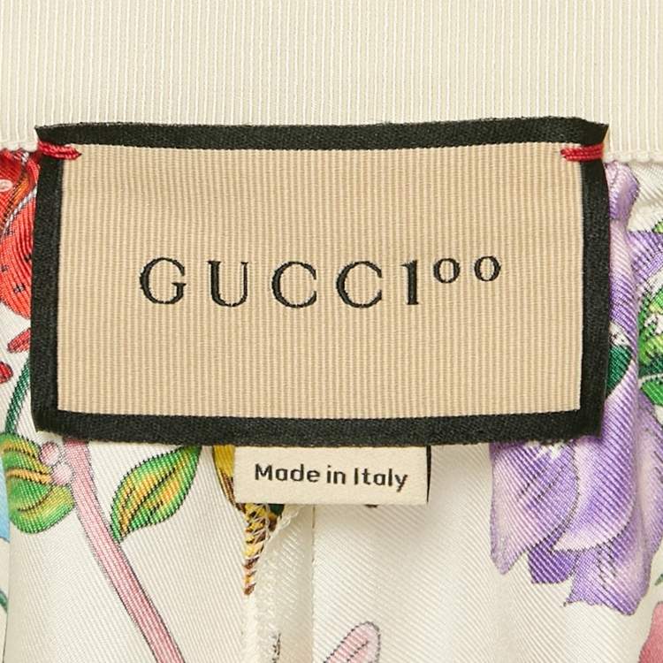 Pre Owned Gucci Multicolor Printed Silk Shorts S
