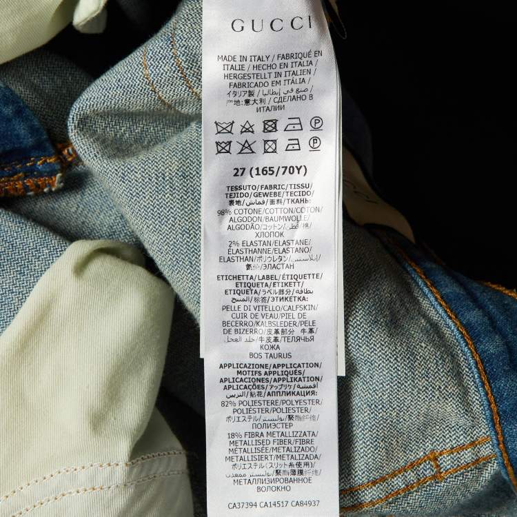Pre Owned Gucci Navy Blue Denim Flared Leg Jeans M ( Waist 29")