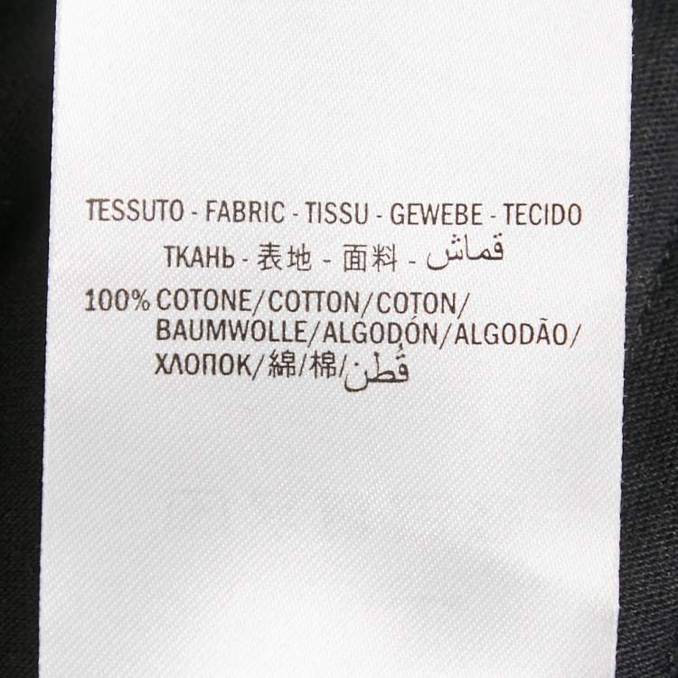 Pre Owned Gucci Black Starts Print Cotton Half Sleeve T-Shirt S