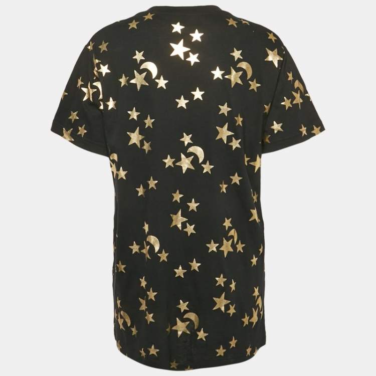 مملوكة مسبقًا Gucci Black Stars-Moon Print Cotton Crew Neck Oversized T-Shirt XS