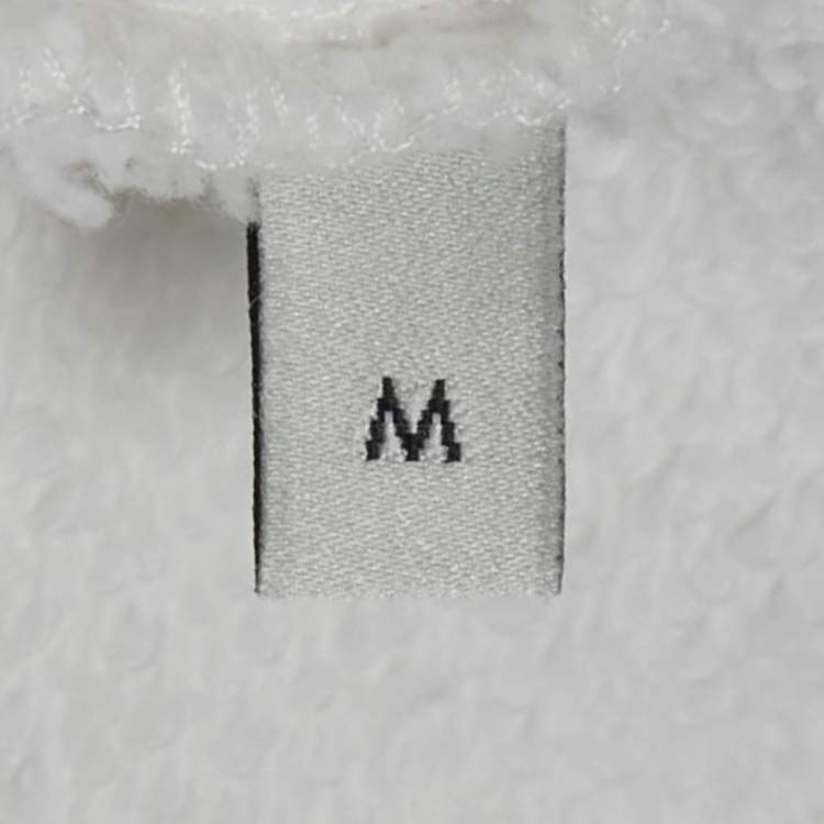 Pre Owned Gucci White Tennis Embroidery Cotton Oversized Sweatshirt M
