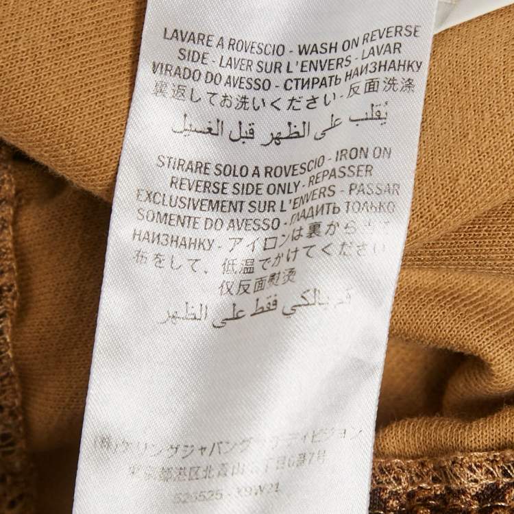 Pre Owned Gucci Brown GG Print Jersey Jogger Pants L