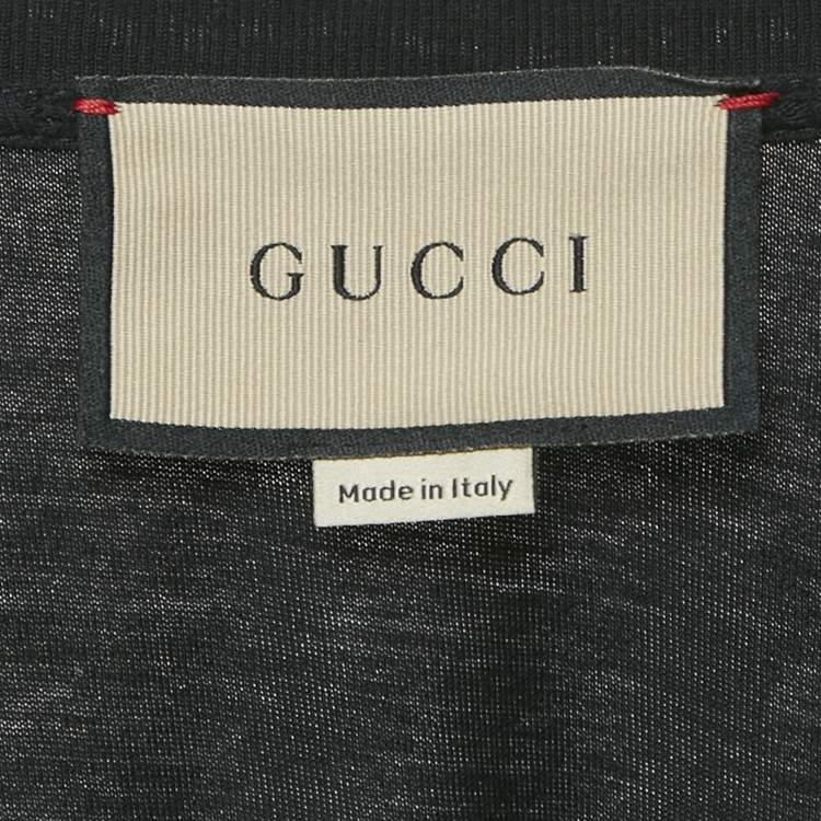 Pre Owned Gucci Black Crystal Embellished Jersey T-Shirt XXS