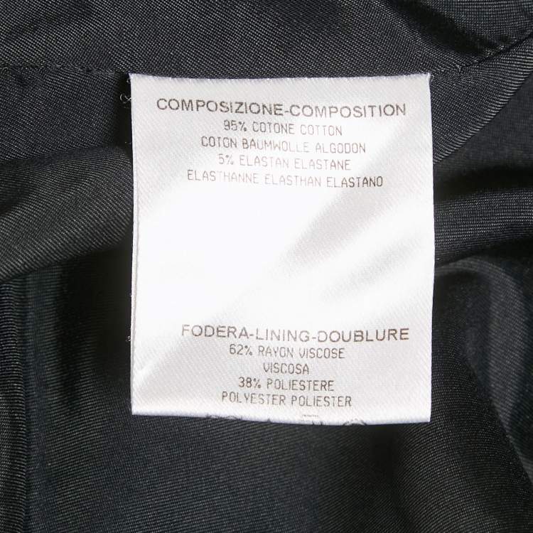 Pre Owned Gucci Black Velvet GG Logo Pencil Skirt S