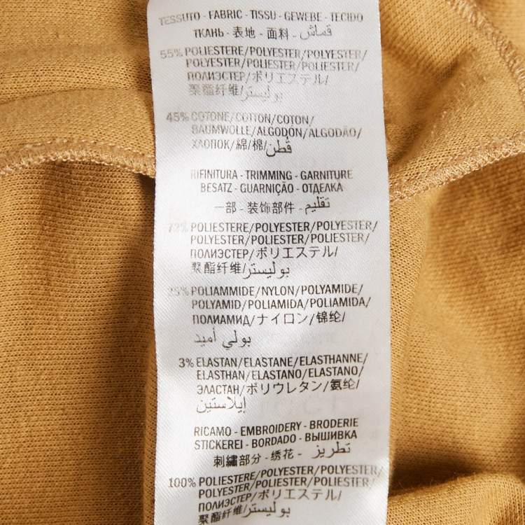 Pre Owned Gucci Brown GG Monogram Print Technical Jersey Web Detail Mini Dress XS