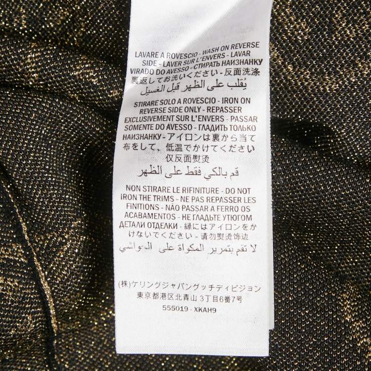 مملوكة مسبقًا Gucci Black GG Lamé Wool Knit Crew Neck Sweater M