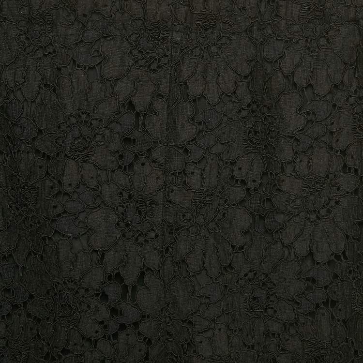 Pre Owned Gucci Black Lace Contrast Trimmed Short XS