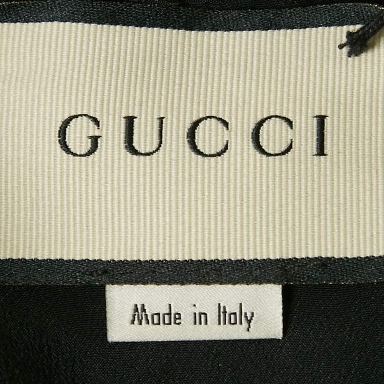 Pre Owned Gucci Black Lace Contrast Trimmed Short XS