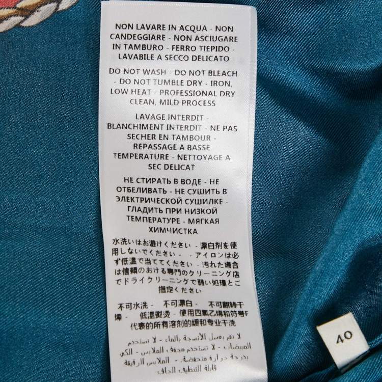 مملوكة مسبقًا Gucci Blue Floral Print Silk Maxi Skirt S
