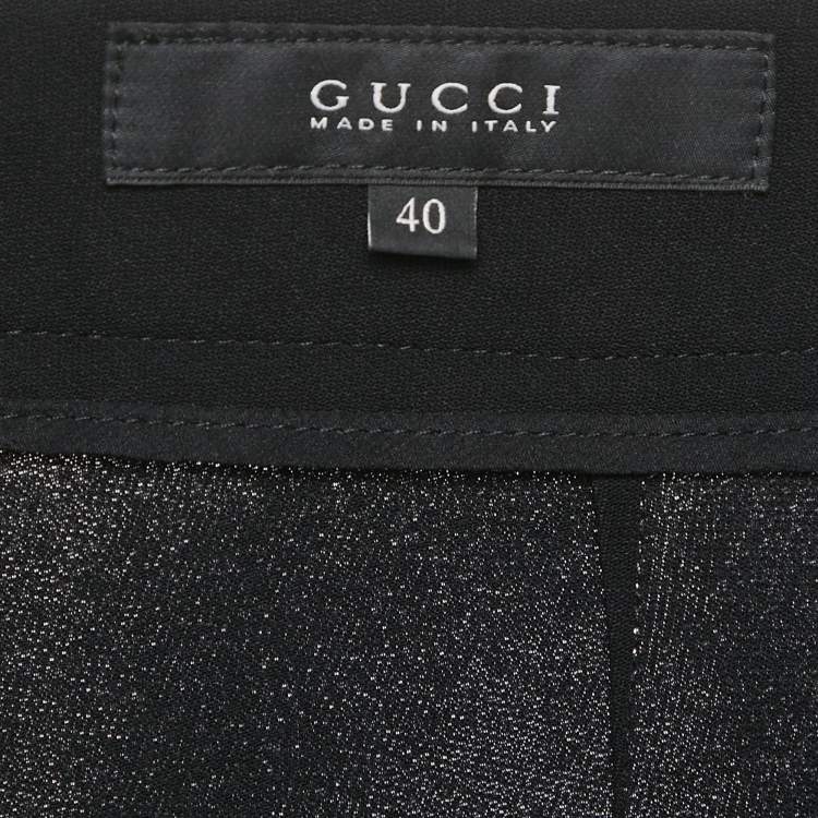 Pre Owned Gucci Black Crepe Tailored Trousers S