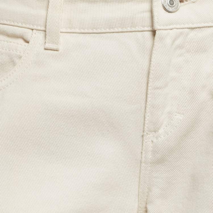 مملوكة مسبقًا Gucci White Denim Flared Jeans M Waist 30"