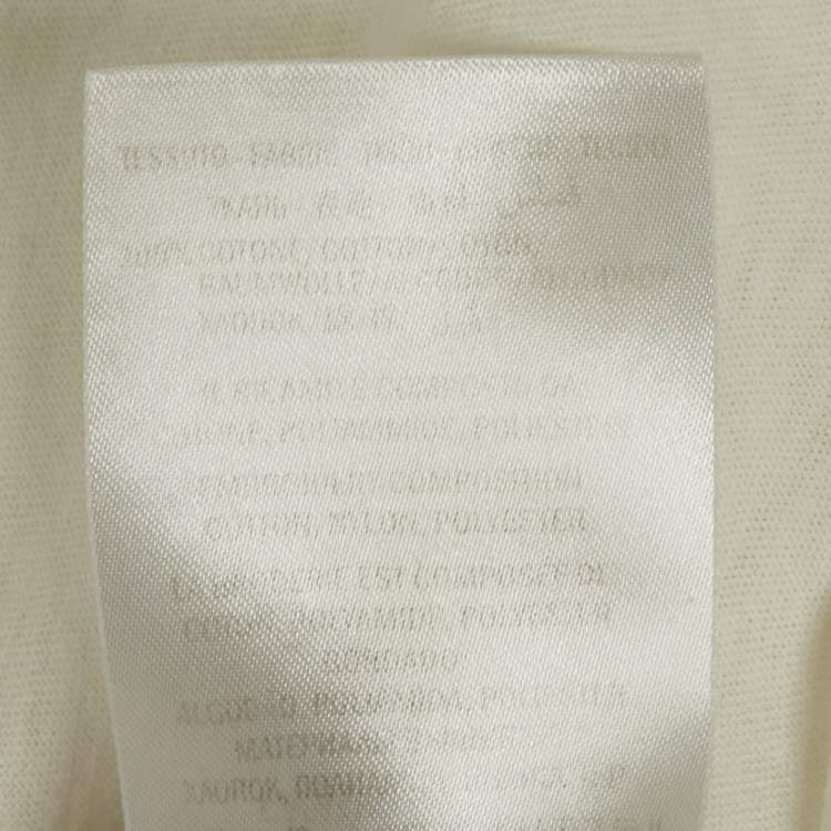 مملوكة مسبقًا Gucci White Vintage Logo Print Jersey Distressed T-Shirt XXS
