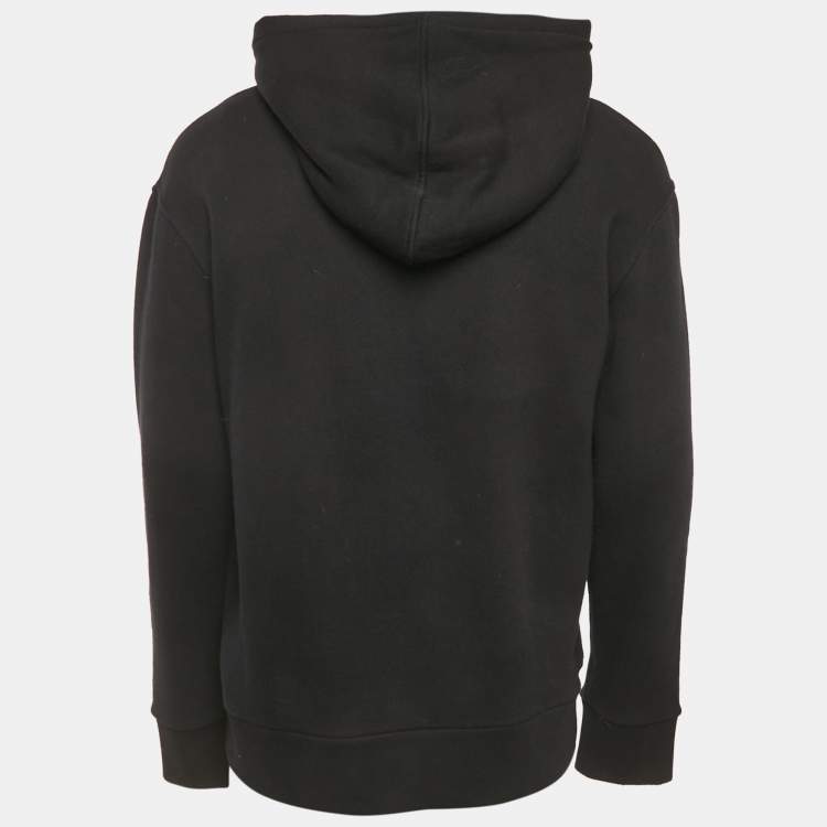 Pre Owned Gucci Black Printed Cotton Coco Captian Black Hooded Sweatshirt S