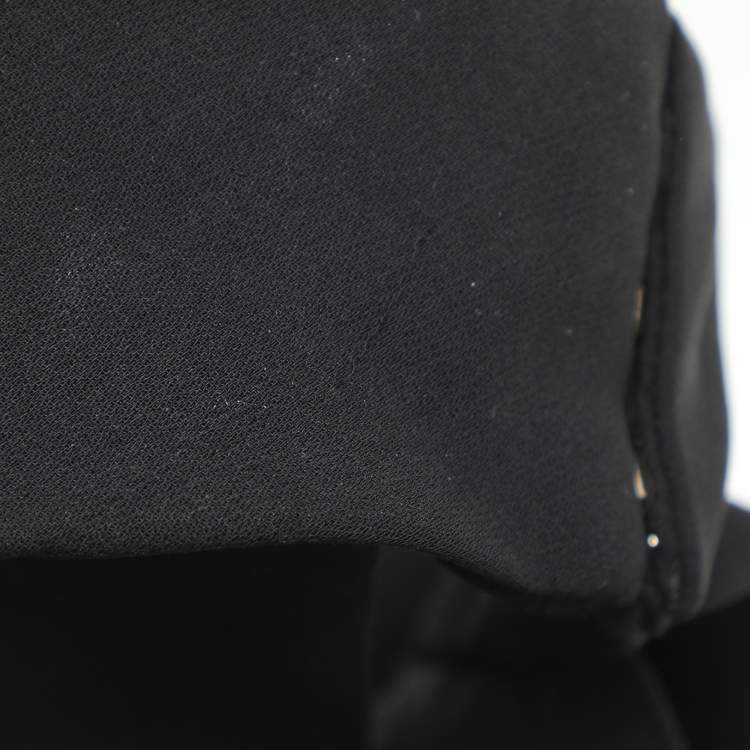 Pre Owned Gucci Black/Grey Silk Halter Dress M