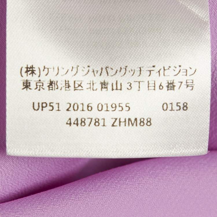 Pre Owned Gucci Pink Wool Blend Pearl Button Detail Mini Dress M