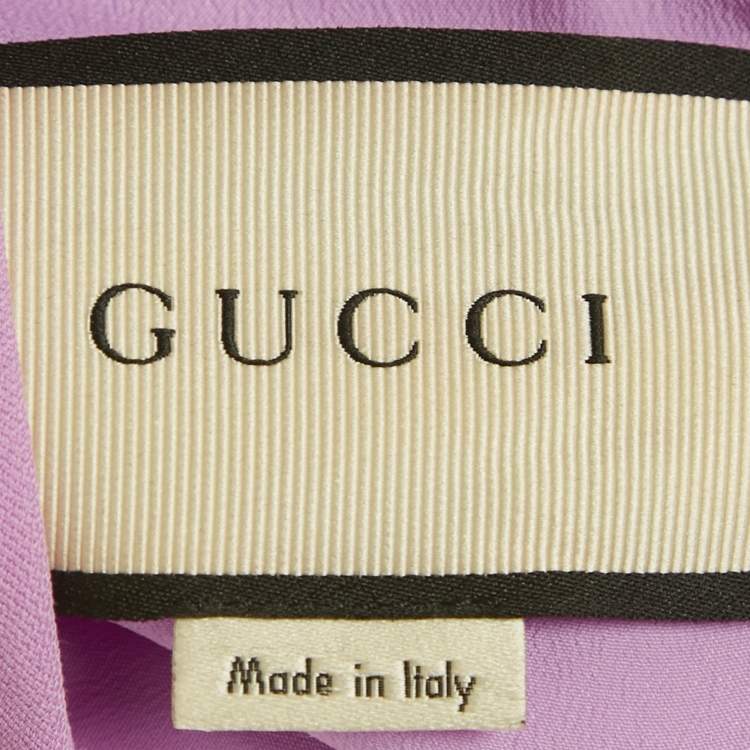 Pre Owned Gucci Pink Wool Blend Pearl Button Detail Mini Dress M