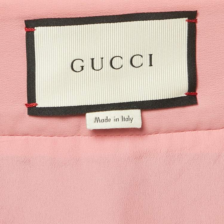 Pre Owned Gucci Black/White Tweed GG Logo Metal Detail Mini Skirt S