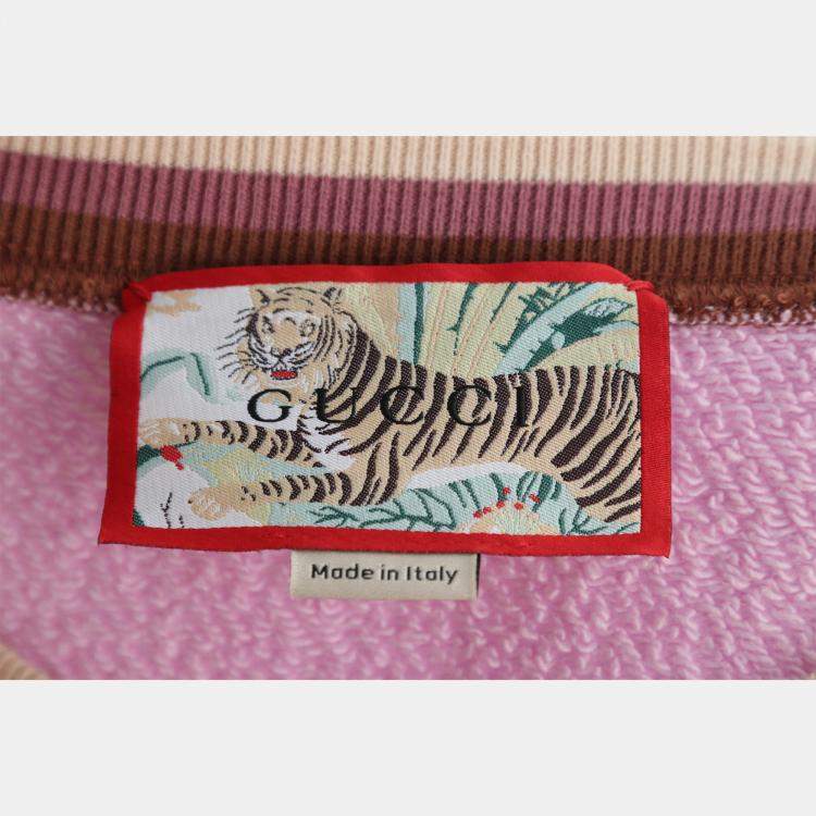 Pre Owned Gucci Tiger Embroidered Sweater
