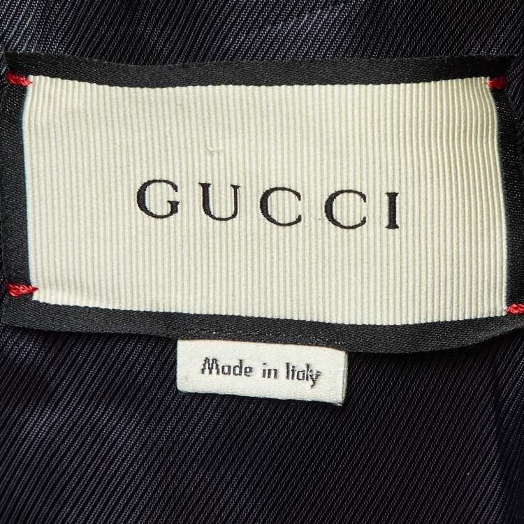 Pre Owned Gucci Pink GG Print Silk Satin Duchesse Bomber Jacket S