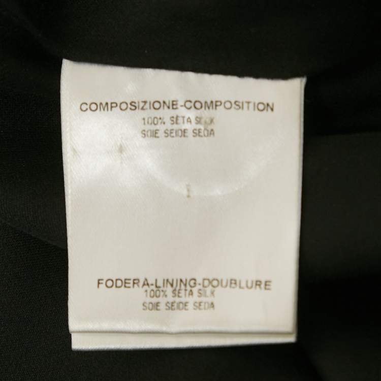 Pre Owned Gucci Black Printed Silk Mini Dress S