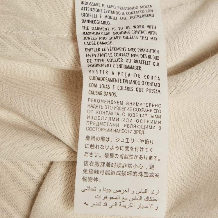 Pre Owned Gucci Cream GG Supreme Print  Jersey Track Pants L