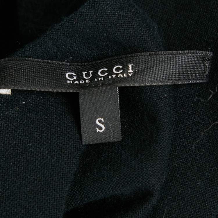 Pre Owned Gucci Black Stretch Knit V-Neck Sleeveless Top S