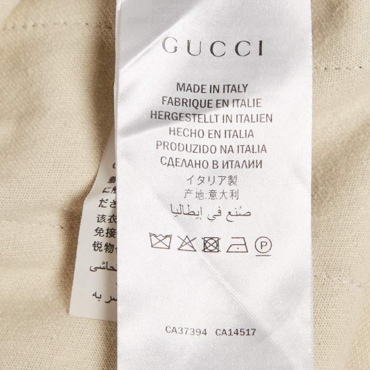 Pre Owned Gucci Beige GG Rainbow Jersey Zip-Up Jacket L