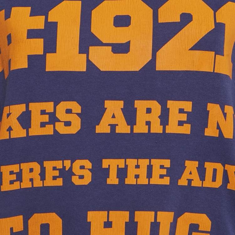 Pre Owned Gucci Blue Jersey Jersey 1921 L'Aveugle Par Amour T-Shirt XS