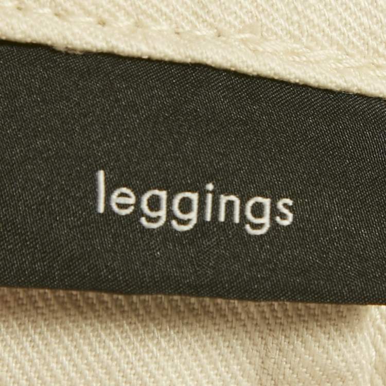 Pre Owned Gucci Beige Linen Blend Lace-Up Hem Skinny Jeans S Waist 29"