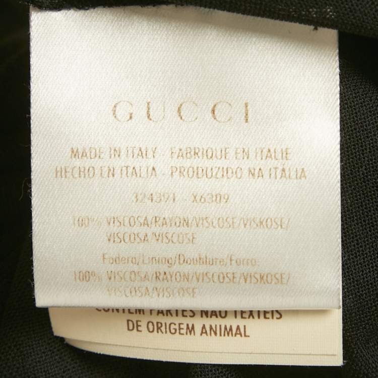 Pre Owned Gucci Black Jersey Halter Neck Midi Dress S
