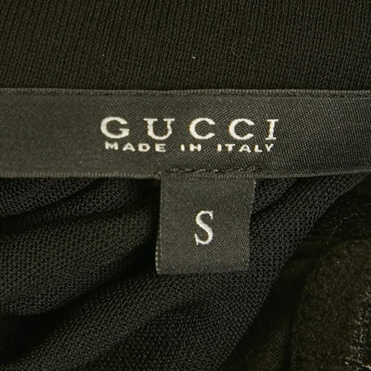 Pre Owned Gucci Black Jersey Halter Neck Midi Dress S