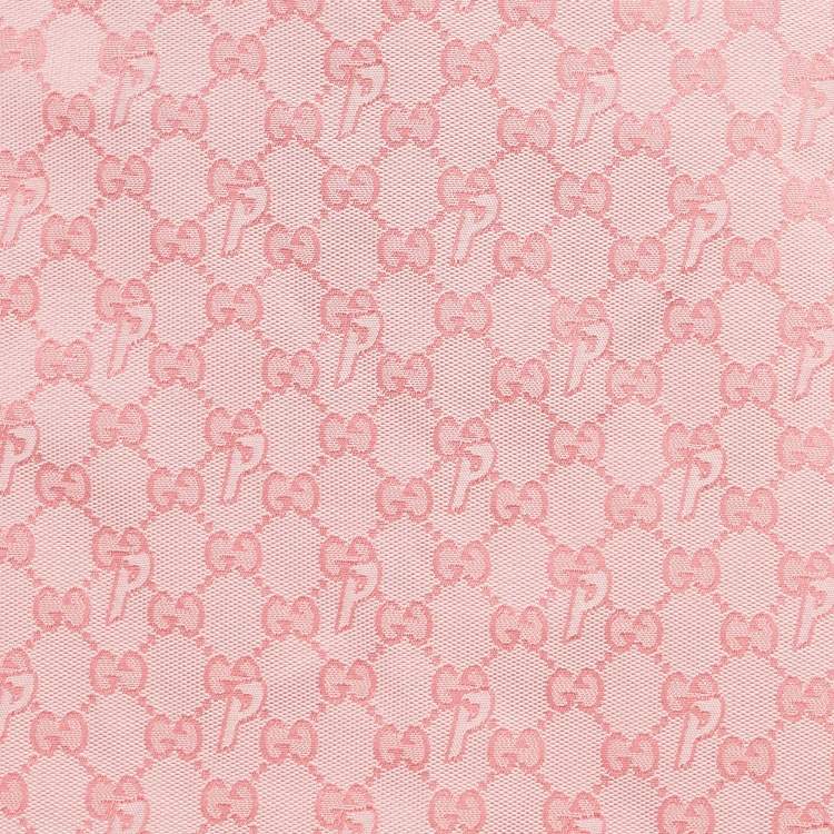 Pre Owned Gucci x Palace Pink GG Jacquard Crystal Details Mini Skirt S
